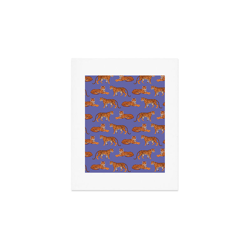 Tigers - Very Peri Art Print Gallery Image 1