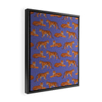 Tigers - Very Peri Framed Canvas Print Gallery Image 2