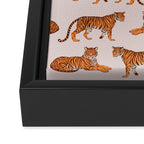 Tigers - Warm Neutral Framed Canvas Print Gallery Image 3
