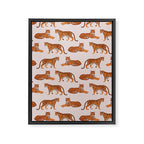 Tigers - Warm Neutral Framed Canvas Print Gallery Image 8