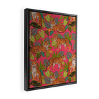 Tropical Tigers In Hot Pink Framed Canvas Print Gallery Image 2