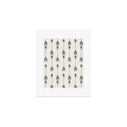 Vertical Arrow Patterns - Cream and Neutral Earth Tones Art Print Gallery Image 1