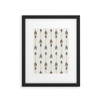 Vertical Arrow Patterns - Cream and Neutral Earth Tones Framed Art Print Gallery Image 5