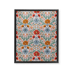  Victorian Botanicals - Carnation in Red and Blue Framed Canvas Print Gallery Image 6