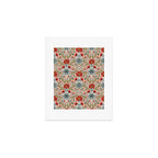 Victorian Botanicals - Carnations in Red and Green Art Print Gallery Image 1