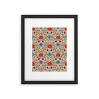 Victorian Botanicals - Carnations in Red and Green Framed Art Print Gallery Image 5