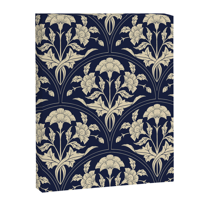 Victorian Botanicals Cornflower In Navy Blue Canvas Print Gallery Image 1