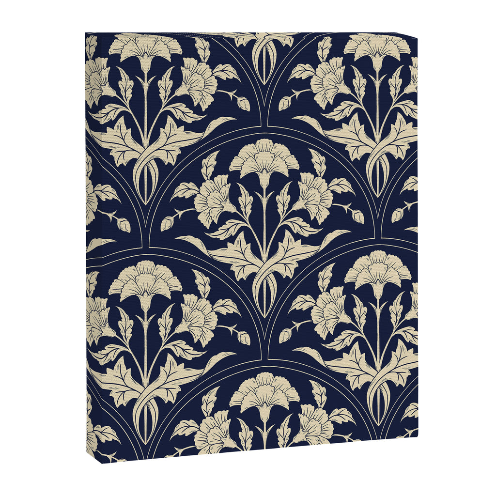 Victorian Botanicals Cornflower In Navy Blue Canvas Print Gallery Image 6
