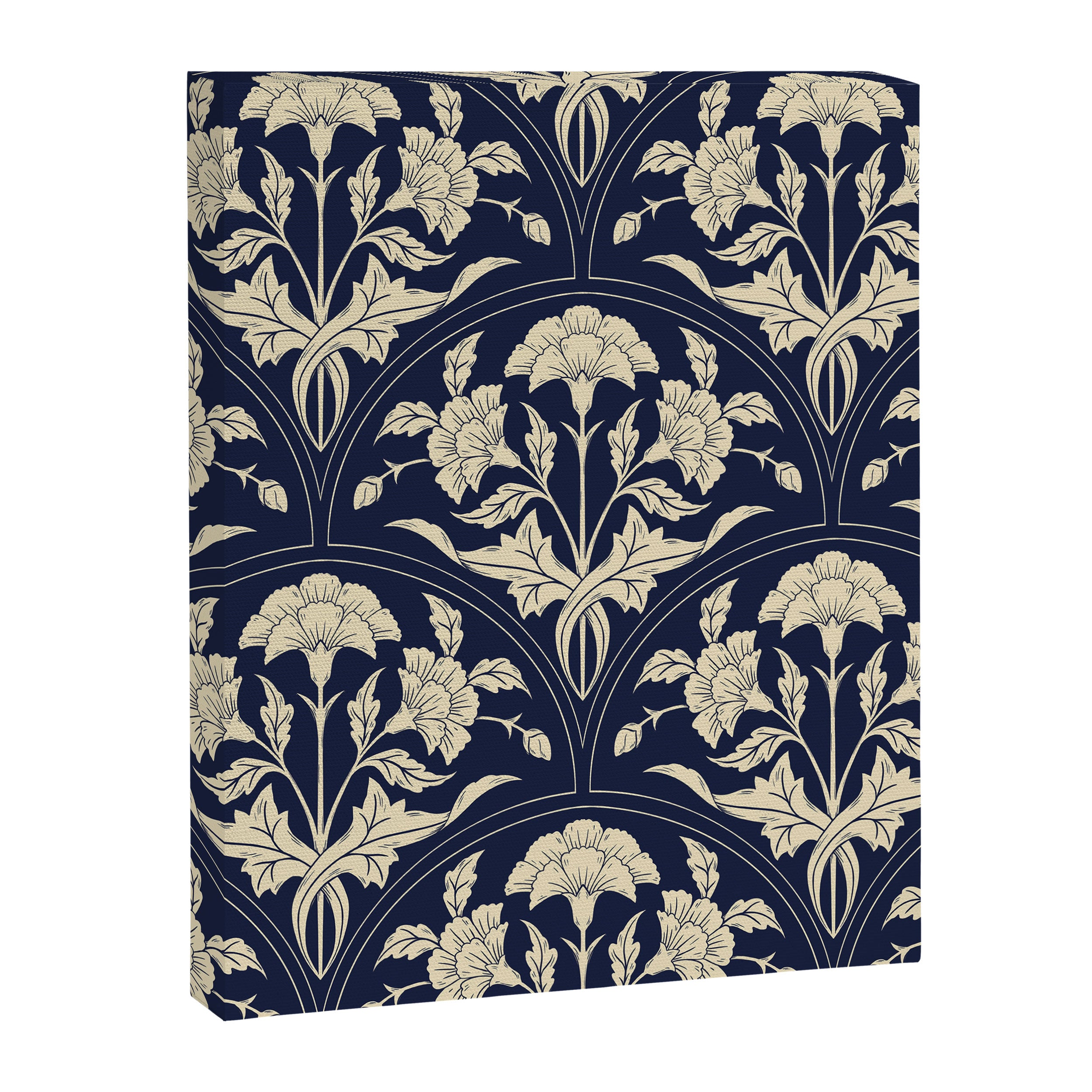 Victorian Botanicals Cornflower In Navy Blue Canvas Print Gallery Image 6