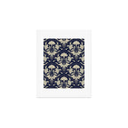 Victorian Botanicals Cornflower In Navy Blue Art Print Gallery Image 1