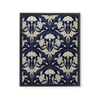 Victorian Botanicals Cornflower In Navy Blue Framed Canvas Print Gallery Image 6