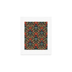 Victorian Carnation in Moody Red and Green Art Print Gallery Image 1