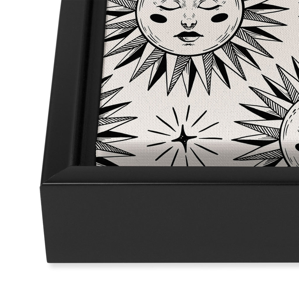 Vintage Sun Framed Canvas Print Gallery Image 3