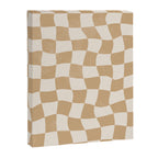 Warped Checkerboard - Tan Brown Canvas Print Gallery Image 8