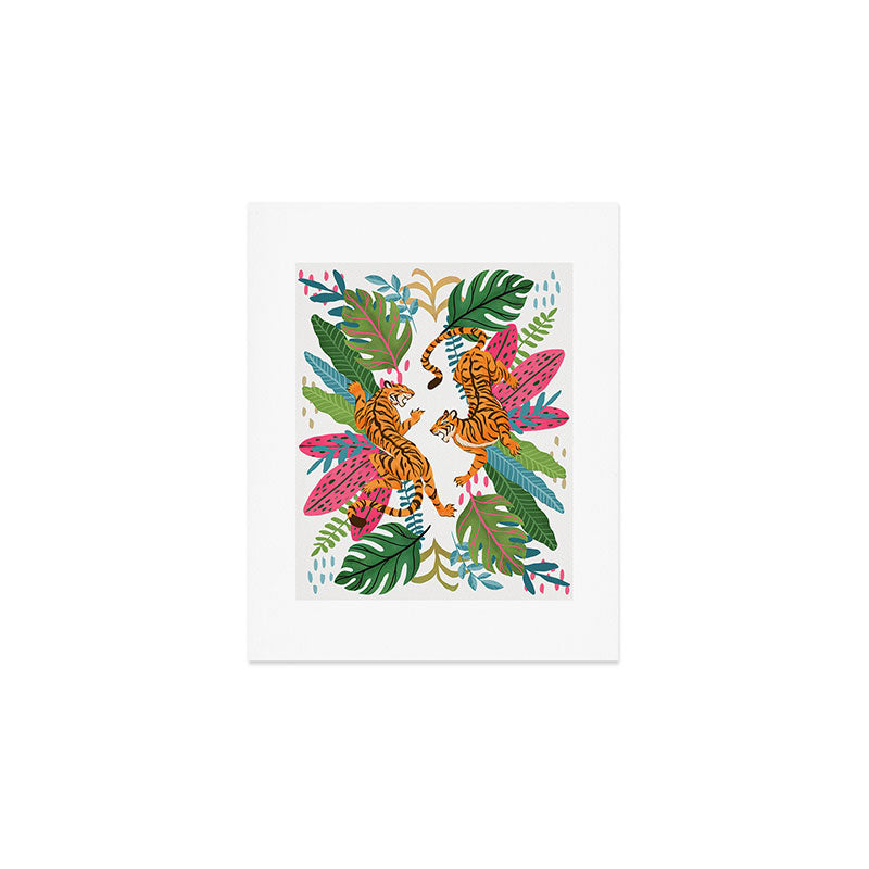 Wild Jungle Tigers Art Print Gallery Image 1