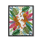 Wild Jungle Tigers Framed Canvas Print Gallery Image 8