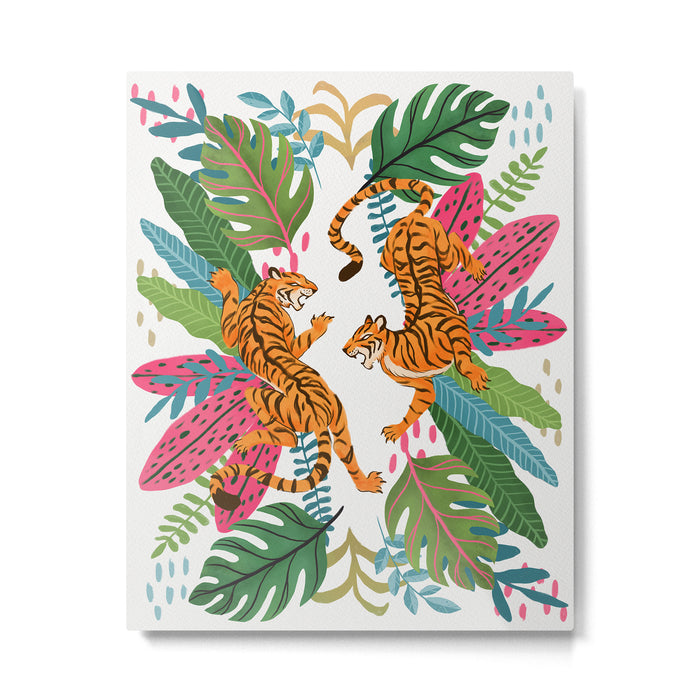 Wild Jungle Tigers Metal Print Gallery Image 1