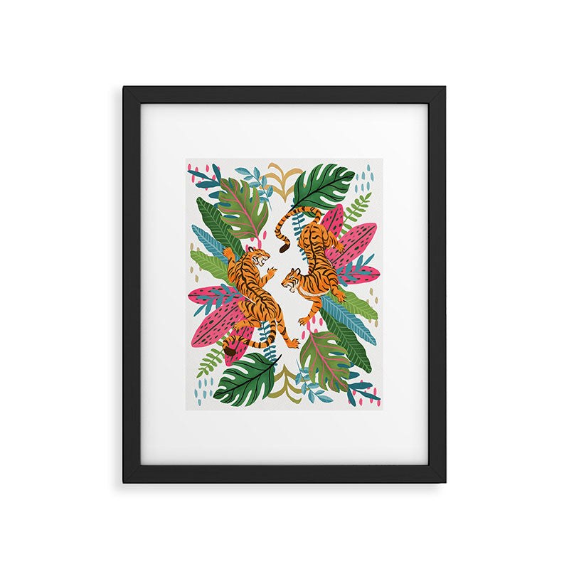 Wild Jungle Tigers Framed Art Print Gallery Image 6