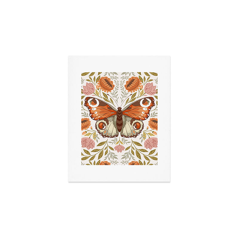 William Morris Inspired Butterfly Art Print Gallery Image 1