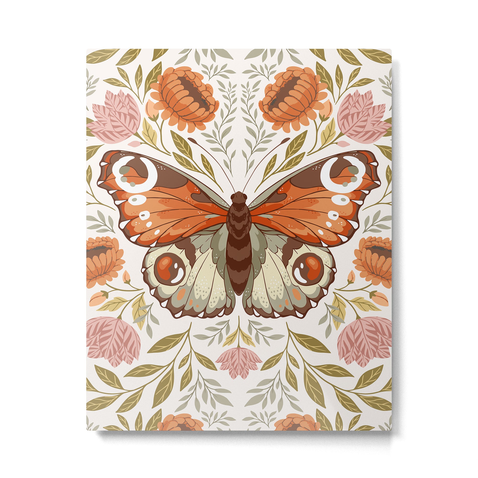 William Morris Inspired Butterfly Metal Print Gallery Image 6