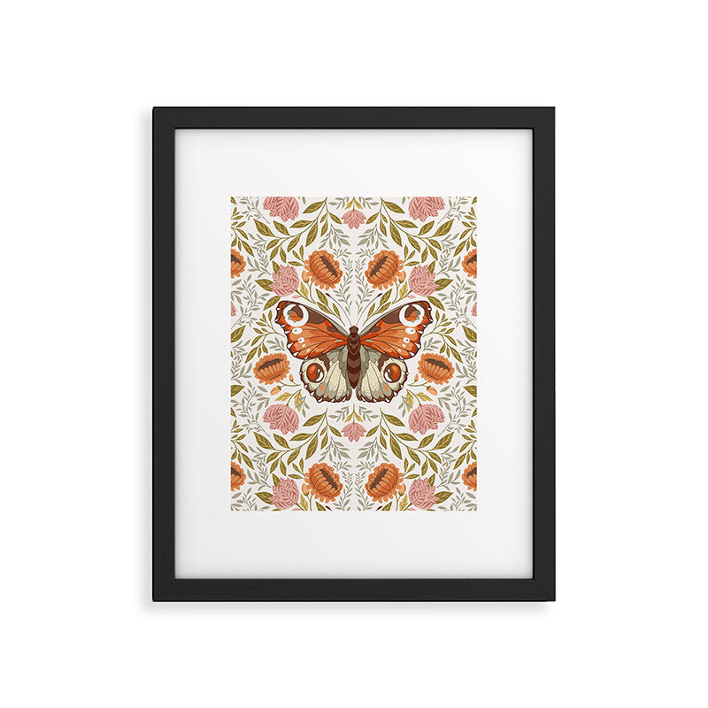 William Morris Inspired Monarch Butterfly Pattern Framed Art Print Gallery Image 5