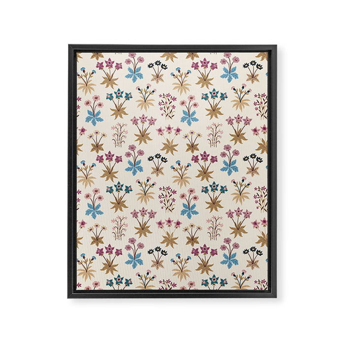 Winter Botanica - Tapestry In Cream Framed Canvas Print Gallery Image 1