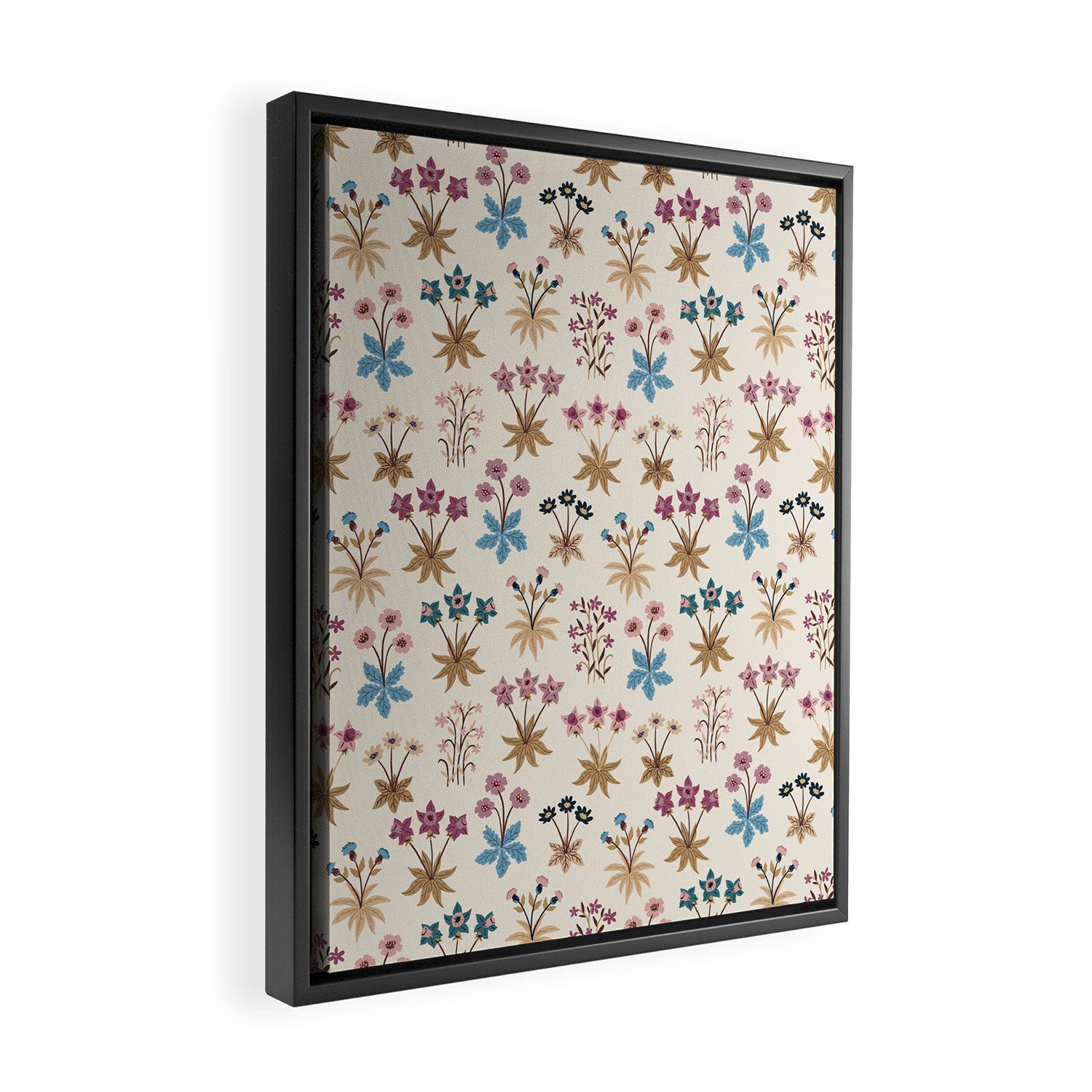 Winter Botanica - Tapestry In Cream Framed Canvas Print Gallery Image 2