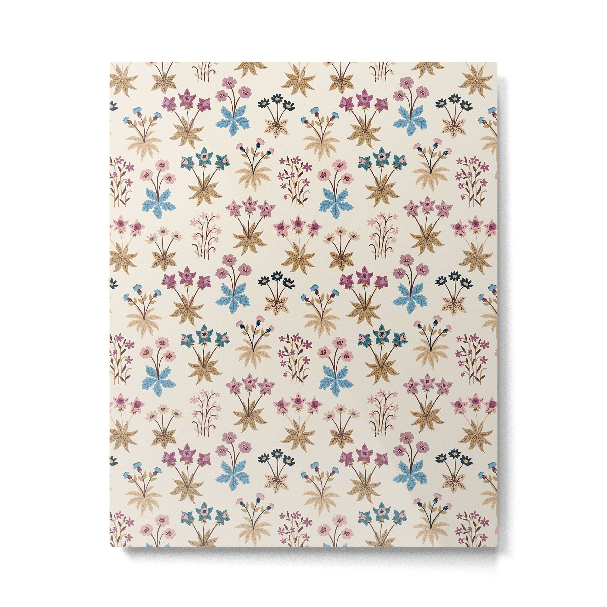 Winter Botanica - Tapestry In Cream Metal Print Gallery Image 4