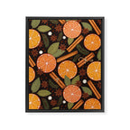Winter Spice in Charcoal Framed Canvas Print Gallery Image 6