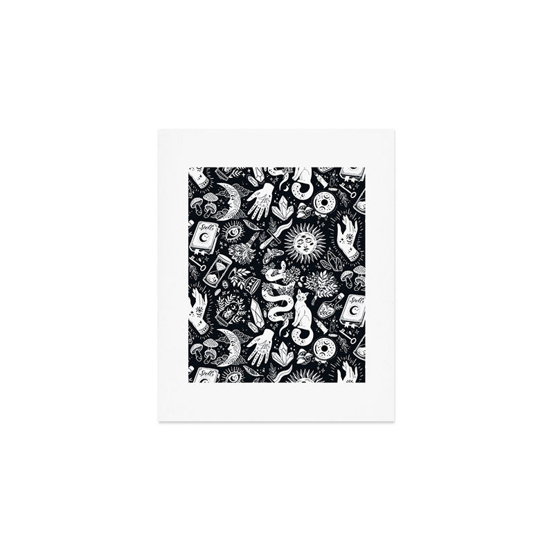 Witchy Things In Black And White Art Print Gallery Image 1