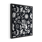 Witchy Things In Black And White Framed Canvas Print Gallery Image 2