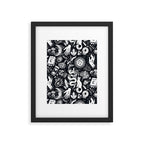 Witchy Things In Black And White Framed Art Print Gallery Image 5
