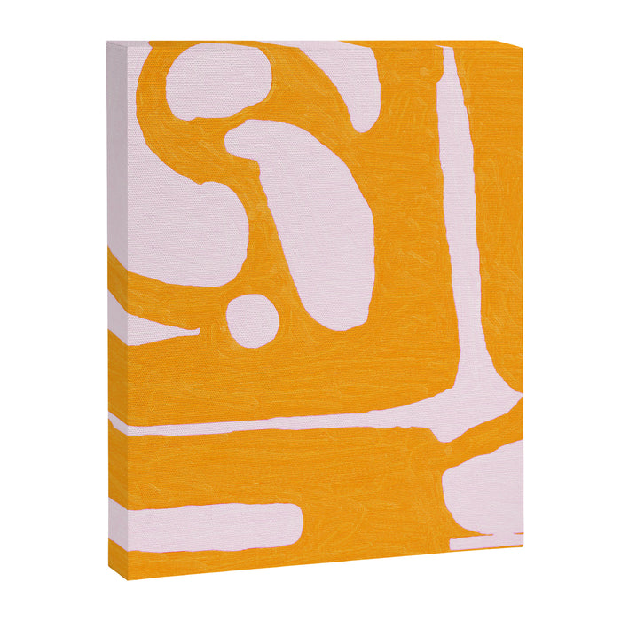 Abstract in Yellow and Cream Canvas Print Gallery Image 1
