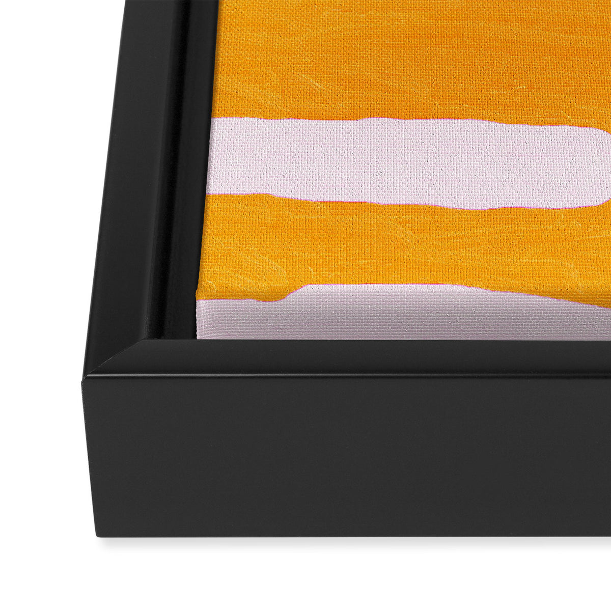 Abstract in Yellow and Cream Framed Canvas Print Gallery Image 3