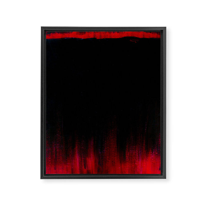 Red and Black Abstract Framed Canvas Print Gallery Image 1