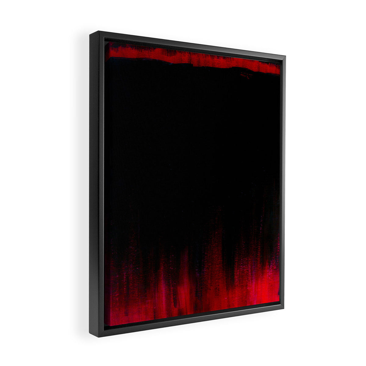 Red and Black Abstract Framed Canvas Print Gallery Image 2