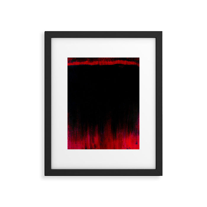 Red and Black Abstract Framed Art Print Gallery Image 1