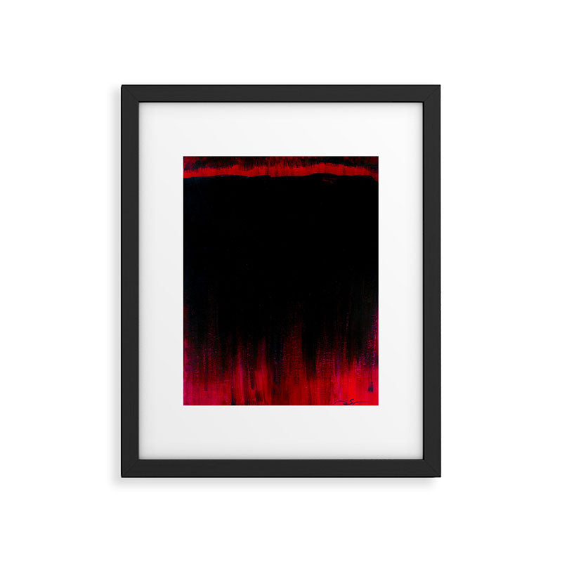 Red and Black Abstract Framed Art Print Gallery Image 5