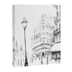 Sketch of a Street in Paris Canvas Print Gallery Image 8