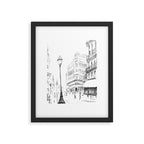 Sketch of a Street in Paris Framed Art Print Gallery Image 6