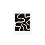 Abstract Brush Strokes: Black & White Art Print Gallery Image 1