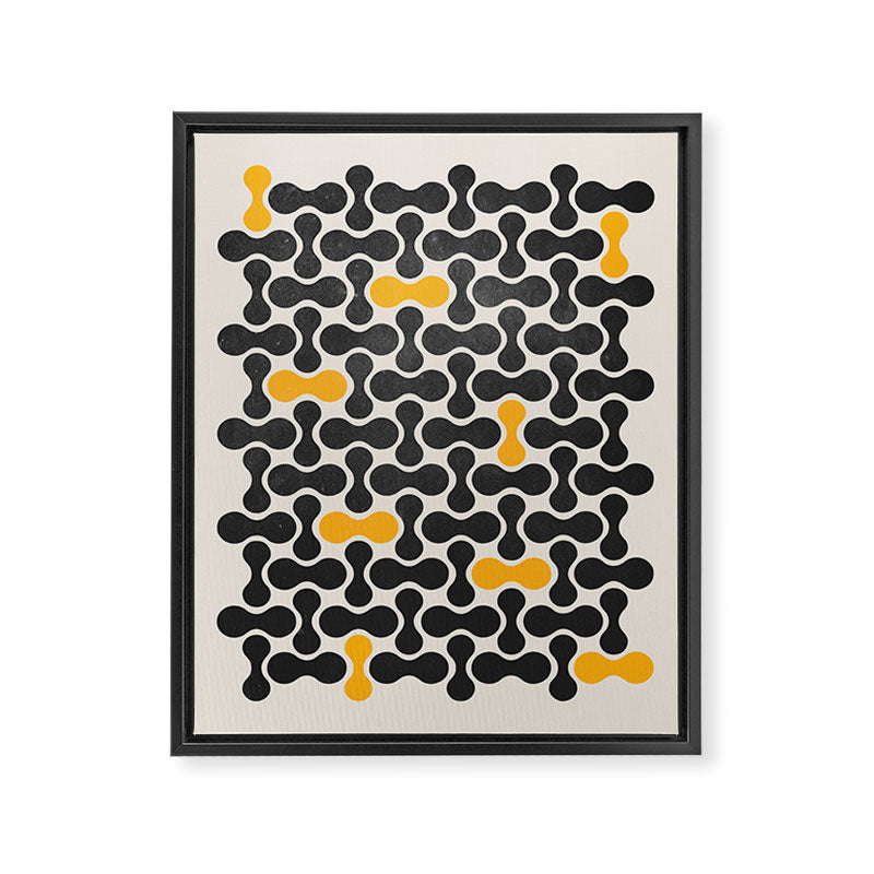 Abstract Mid-Century Pattern Framed Canvas Print Gallery Image 6