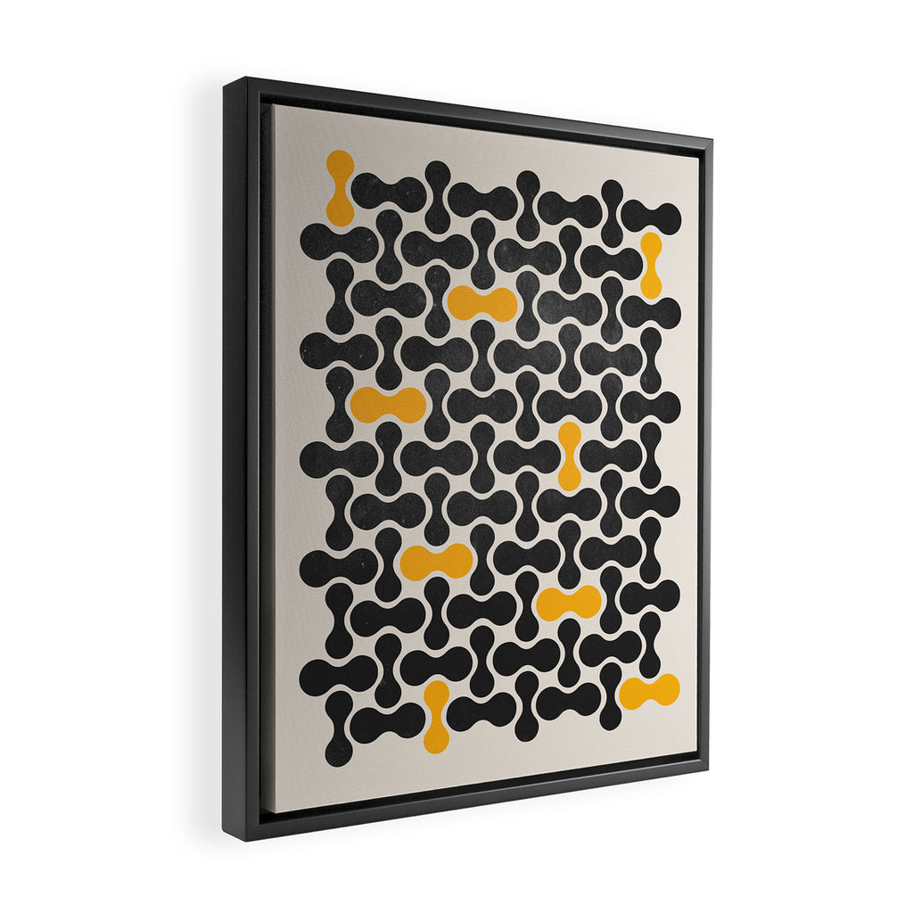 Abstract Mid-Century Pattern Framed Canvas Print Gallery Image 2