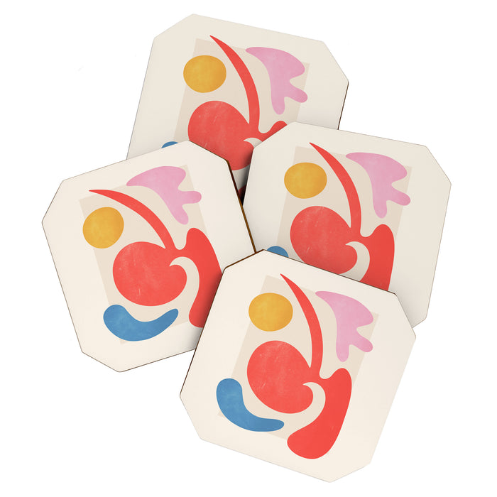 Abstract Shapes: Matisse Paper Cutouts III Coaster Gallery Image 1