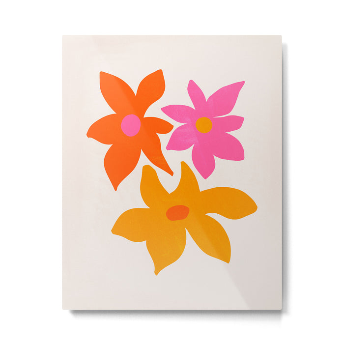 Abstract Summer Flowers Metal Print Gallery Image 1