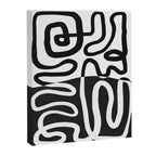 ABSTRACTION 01 | Black and White Abstract Series Canvas Print Gallery Image 6