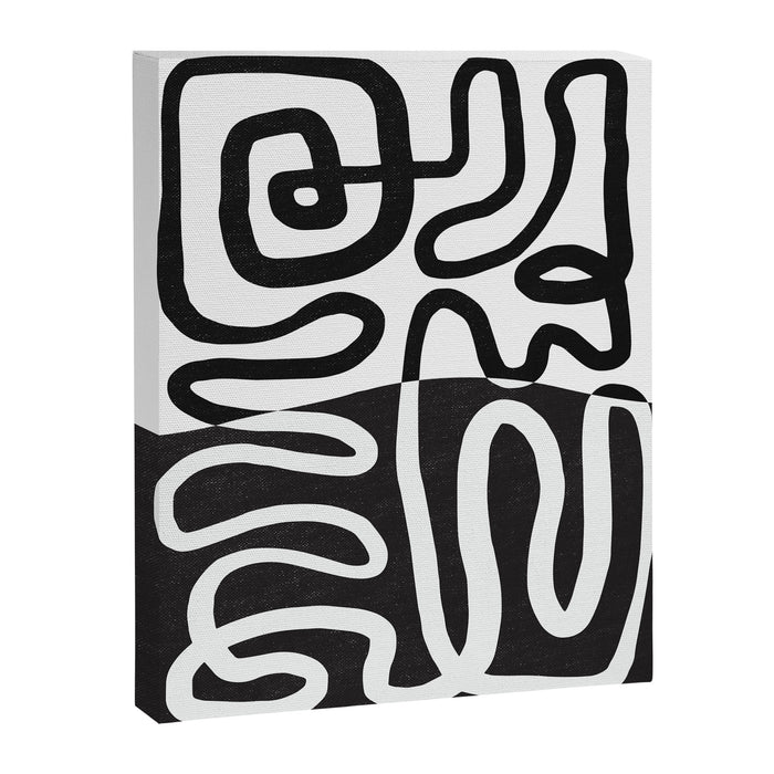 ABSTRACTION 01 | Black and White Abstract Series Canvas Print Gallery Image 1