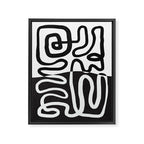 ABSTRACTION 01 | Black and White Abstract Series Framed Canvas Print Gallery Image 6