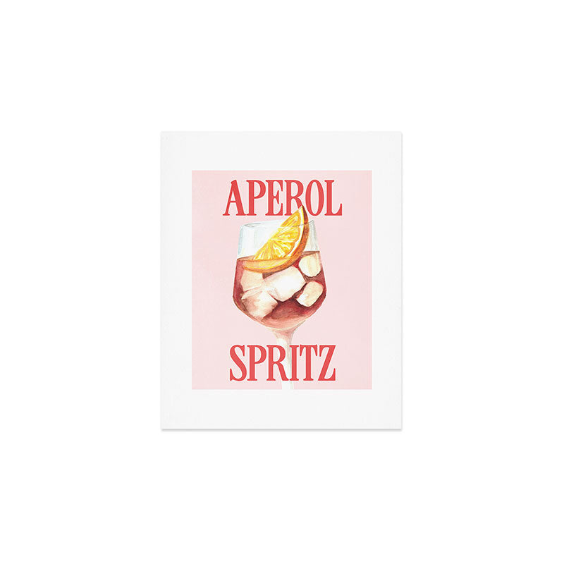 Aperol Spritz: Retro Classic Cocktail 01 Art Print Gallery Image 1
