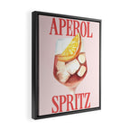 Aperol Spritz: Retro Classic Cocktail 01 Framed Canvas Print Gallery Image 2